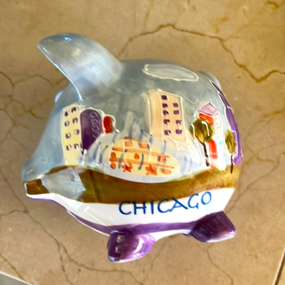 Adorable Chicago collectors piggy bank
